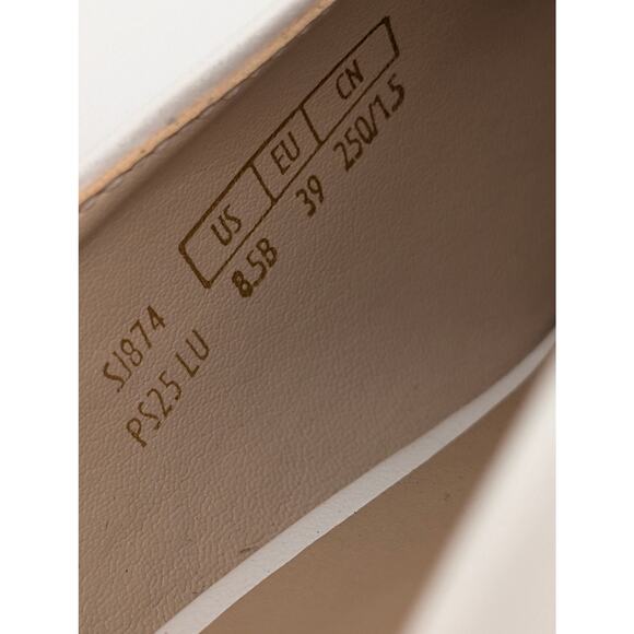 Stuart Weitzman Lula Pointed Toe Pump Women's Leather White Size US8.5B EU39 - Picture 7 of 15